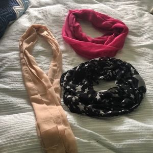 ‼️ DONATING SOON ‼️ Three scarves!!